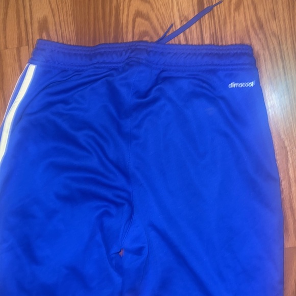 Adidas Condivo Track Pants Adult Size M Blue Zip Pockets Ankles Embroidered Logo - Picture 3 of 9